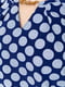 Блуза синяя в белый горох | 6280093 | фото 5