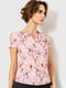 Блуза персикового кольору з квітковим принтом | 6280112 | фото 3