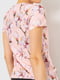Блуза персикового кольору з квітковим принтом | 6280112 | фото 4