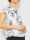 Блуза сіра з квітковим принтом | 6280118 | фото 2