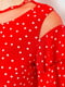Блуза красная в горох | 6280166 | фото 5