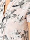 Блуза серо-розовая с цветочным принтом | 6280179 | фото 5