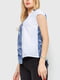 Блуза біло-синя з квітковим принтом | 6280209 | фото 3
