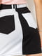 Джинсовая юбка черно-белая | 6280294 | фото 4