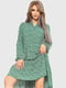 Сукня А-силуету зелена з квітковим принтом | 6280561 | фото 2