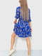Сукня А-силуету кольору електрик з принтом | 6280566 | фото 4