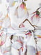 Платье А-силуэта серое с цветочным принтом | 6280568 | фото 5