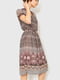 Платье А-силуэта коричневое с принтом | 6280581 | фото 3