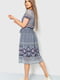 Платье А-силуэта серое с принтом | 6280582 | фото 4