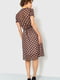 Сукня А-силуету коричнева у горох | 6280584 | фото 4