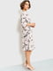 Сукня А-силуету пудрова з квітковим принтом | 6280589 | фото 3