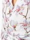 Платье А-силуэта серо-пудровое с цветочным принтом | 6280591 | фото 5