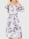 Платье А-силуэта серо-розовое с цветочным принтом | 6280592 | фото 2