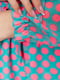 Платье А-силуэта зеленое в розовый горох | 6280594 | фото 5