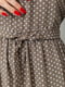 Сукня А-силуету кольору мокко у горох | 6280604 | фото 5