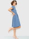 Сукня А-силуету синя з квітковим принтом | 6280607 | фото 3