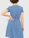 Сукня А-силуету синя з квітковим принтом | 6280607 | фото 4
