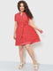Сукня А-силуету червона з квітковим принтом | 6280608