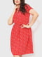 Сукня А-силуету червона з квітковим принтом | 6280608 | фото 2