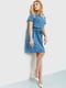 Сукня А-силуету синя у горох | 6280612 | фото 2