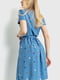 Сукня А-силуету синя у горох | 6280612 | фото 4