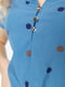Платье А-силуэта синее в горох | 6280612 | фото 5