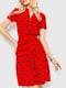 Платье А-силуэта красное в горох | 6280618 | фото 2