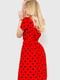 Платье А-силуэта красное в горох | 6280618 | фото 4