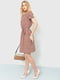 Сукня А-силуету кольору мокко з принтом | 6280621 | фото 3