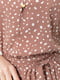 Платье А-силуэта цвета мокко с принтом | 6280621 | фото 5