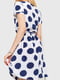 Платье А-силуэта белое в синий горох | 6280625 | фото 4