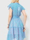 Сукня А-силуету блакитна в рожевий горох | 6280643 | фото 4