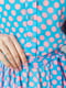 Сукня А-силуету блакитна в рожевий горох | 6280643 | фото 5