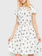 Сукня А-силуету молочного кольору з принтом | 6280655 | фото 2