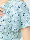 Платье А-силуэта мятное с цветочным принтом | 6280658 | фото 5