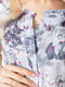Платье А-силуэта серо-розовое с цветочным принтом | 6280659 | фото 5