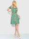 Сукня А-силуету зелена з візерунком | 6280669 | фото 2