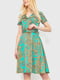 Сукня А-силуету зелена з візерунком | 6280669 | фото 3
