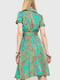 Платье А-силуэта зеленое с узором | 6280669 | фото 4