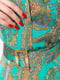 Платье А-силуэта зеленое с узором | 6280669 | фото 5