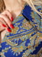 Платье А-силуэта синее с узором | 6280670 | фото 6