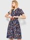 Сукня А-силуету синя з квітковим принтом | 6280671 | фото 3