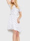 Платье А-силуэта молочного цвета с принтом | 6280681 | фото 2