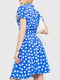 Платье А-силуэта синее в горох | 6280685 | фото 4