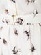 Платье А-силуэта молочного цвета с принтом | 6280687 | фото 5