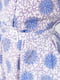 Платье А-силуэта молочно-синее с принтом | 6280688 | фото 5