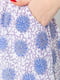Платье А-силуэта молочно-синее с принтом | 6280688 | фото 6