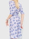 Платье А-силуэта молочно-синее с принтом | 6280691 | фото 4