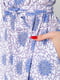 Платье А-силуэта молочно-синее с принтом | 6280691 | фото 5