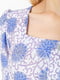 Платье А-силуэта молочно-синее с принтом | 6280691 | фото 6